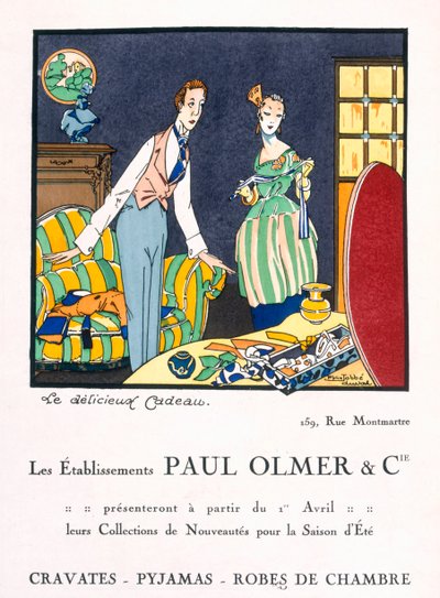 20世纪20年代保罗奥默斯夏季系列的广告（pochoir print） 作者 菲利克斯·AM·乔布·杜瓦尔